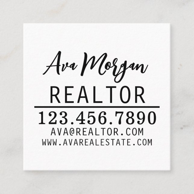Tarjeta De Recomendación Personalized Real Estate Agent Gift (Anverso)