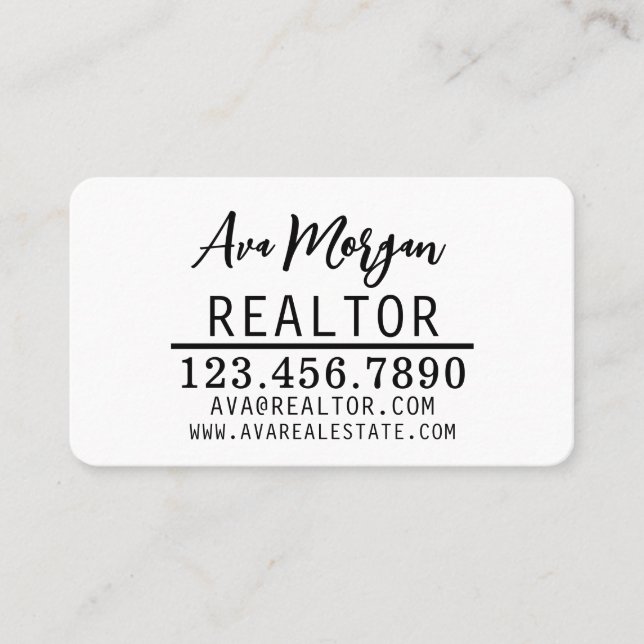 Tarjeta De Recomendación Personalized Real Estate Agent Gift (Anverso)