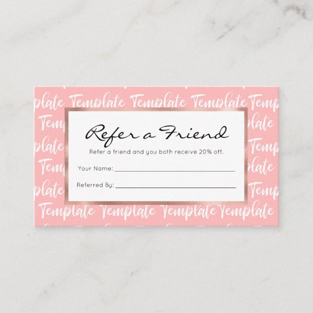 TARJETA DE RECOMENDACIÓN PLANTILLA (Anverso)