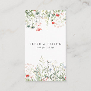 Tarjeta De Recomendación Prado de flores silvestres