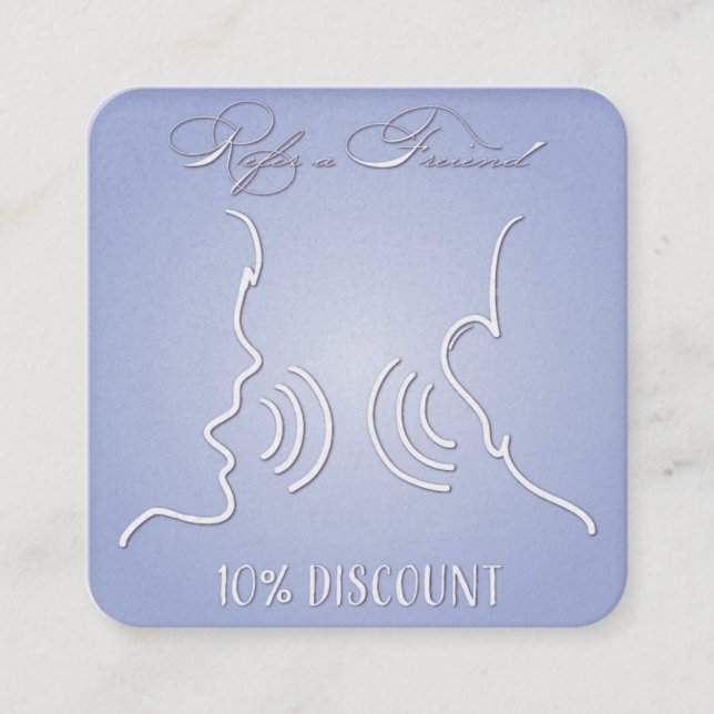 Tarjeta De Recomendación Premium Pearlescent 10% de descuento para usted y  (Anverso)