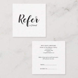Tarjeta De Recomendación Promocional para Negocios de Salón