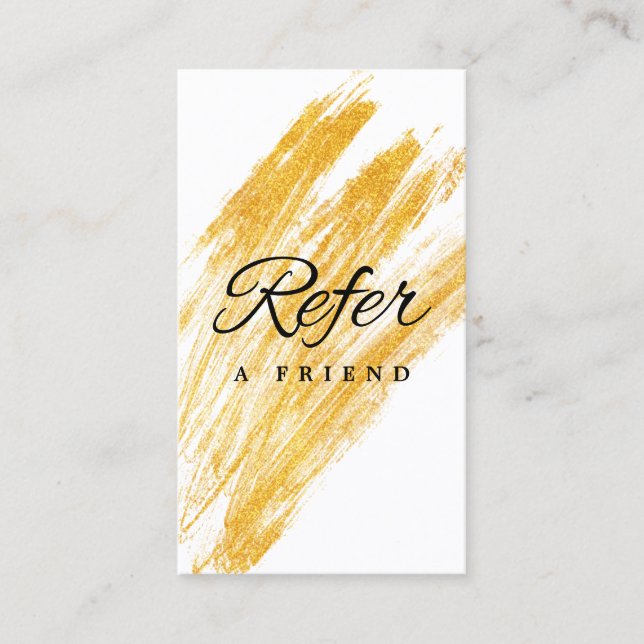 Tarjeta De Recomendación Purpurina elegante moderno de olas (Anverso)