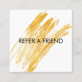 Tarjeta De Recomendación Purpurina elegante moderno de olas