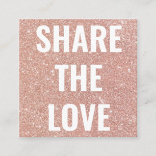 Tarjeta De Recomendación Purpurina rosado moderno de moda