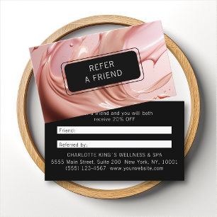 Tarjeta De Recomendación ¡Recomienda a un amigo! Salón de Belleza Rosa Rosa
