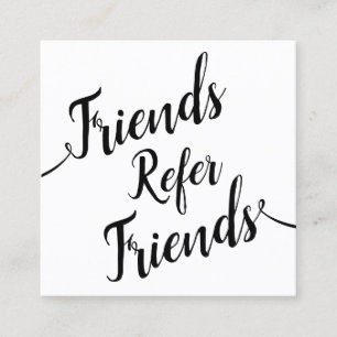 Tarjeta De Recomendación Referencia de cliente de caligrafía de script simp