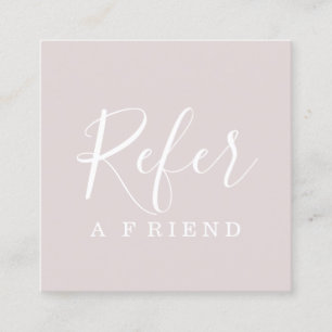 Tarjeta De Recomendación Referido Simple y Elegante