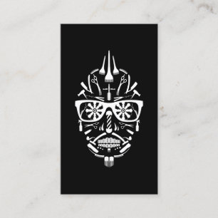 Tarjeta De Recomendación refiera un calavera del punk del peluquero del