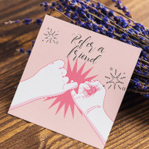 Refiérase A Un Amigo Peach Pastels Hands Ilustraci