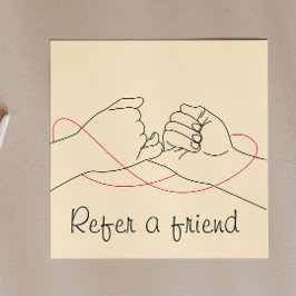 Tarjeta De Recomendación Refiérase A Un Amigo Peach Peach Light Peach Paste