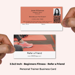 Tarjeta De Recomendación Refiérase a un entrenador personal de principiante