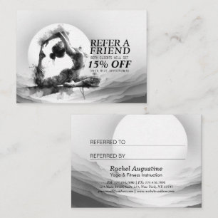 Tarjeta De Recomendación Reiki de yoga de una pierna de paloma de pichón de