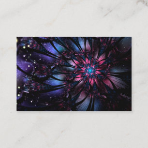 Tarjeta De Recomendación Resumen del diseño de flor fractal.