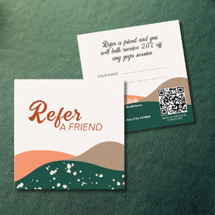 Tarjeta De Recomendación Resumen moderno Terra Verde Yoga Cotta