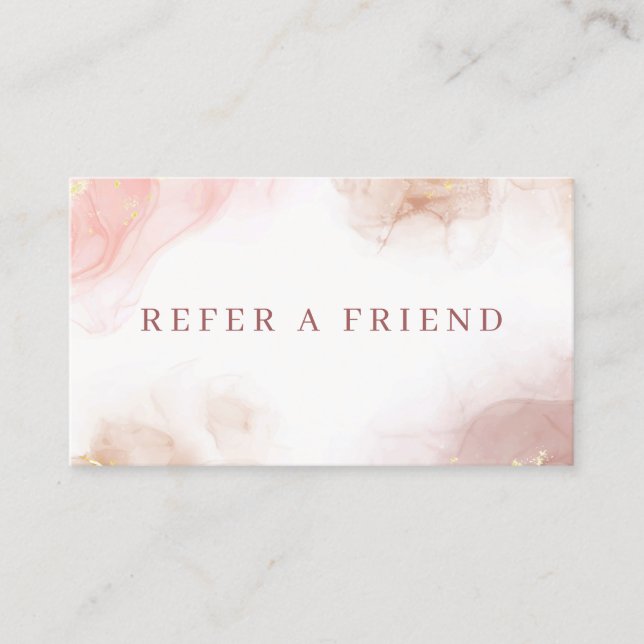 Tarjeta De Recomendación Resumen Tinta líquida de alcohol (Anverso)