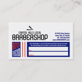 Tarjeta De Recomendación retro barbershop remitir a un amigo