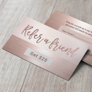 Tarjeta de recomendación  Rosa moderno Odontólog