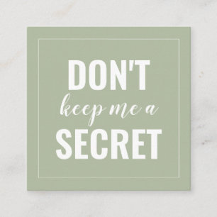 Tarjeta De Recomendación Sage Funny no me hagas un Minimalista secreto