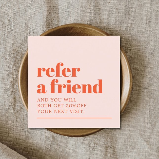 Tarjeta De Recomendación Salón de Belleza Blanca Pastel Negrita Guay (Subido por el creador)