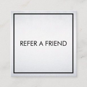 Tarjeta De Recomendación Salón de Belleza Blanco Moderno y Elegante
