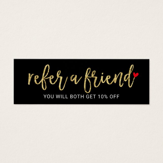 Tarjeta de recomendación | Salón de belleza con gu (Frente)