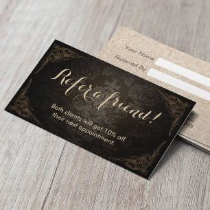 Tarjeta de recomendación   Salón de belleza de Dam