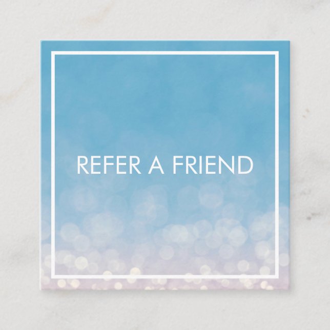 Tarjeta De Recomendación Salón de belleza elegante de mármol moderno (Anverso)