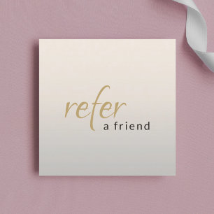 Tarjeta De Recomendación Salón de belleza elegante y moderno