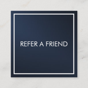 Tarjeta De Recomendación Salón de Belleza Moderno y Elegante de Color Azul 