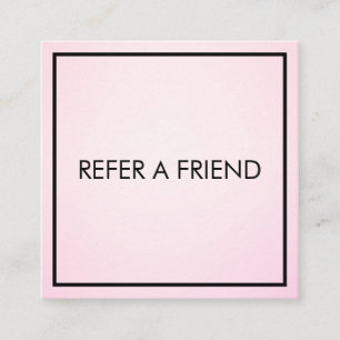 Tarjeta De Recomendación Salón de Belleza Rosa Elegante Moderno