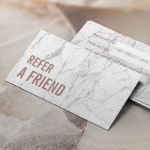 Tarjeta De Recomendación Salón de belleza subió el del oro y del mármo