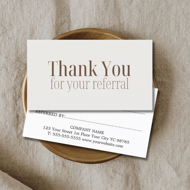 Tarjeta De Recomendación Salón Elegante minimalista Pastel Elegante (Subido por el creador)