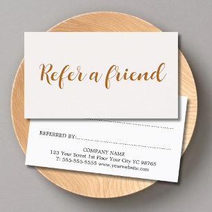 Tarjeta De Recomendación Salón Elegante minimalista Pastel Elegante