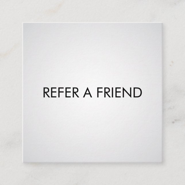 Tarjeta De Recomendación Salón Moderno Elegante De Belleza Blanca (Anverso)