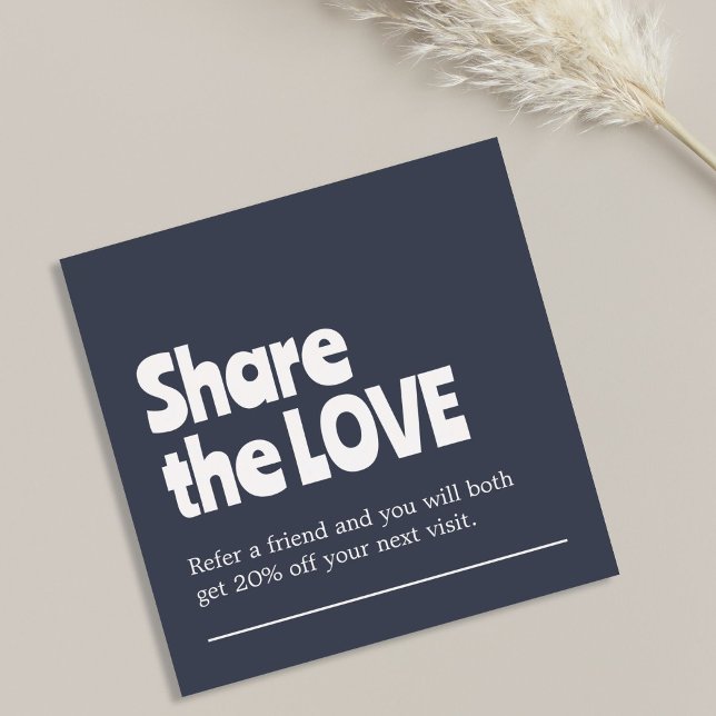 Tarjeta De Recomendación Salon negrita azul blanco antiguo único (Subido por el creador)