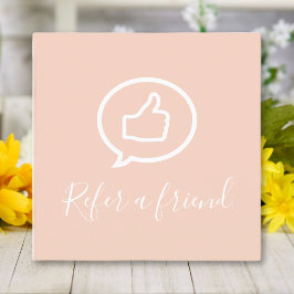 Tarjeta De Recomendación Sencilla y elegante piel rosa