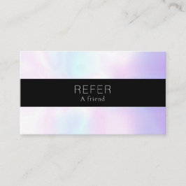 Tarjeta De Recomendación Sencillo Elegante Irisado
