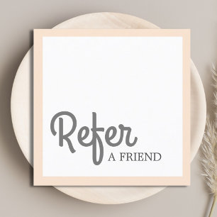 Tarjeta De Recomendación Sencillo Pastel Gris