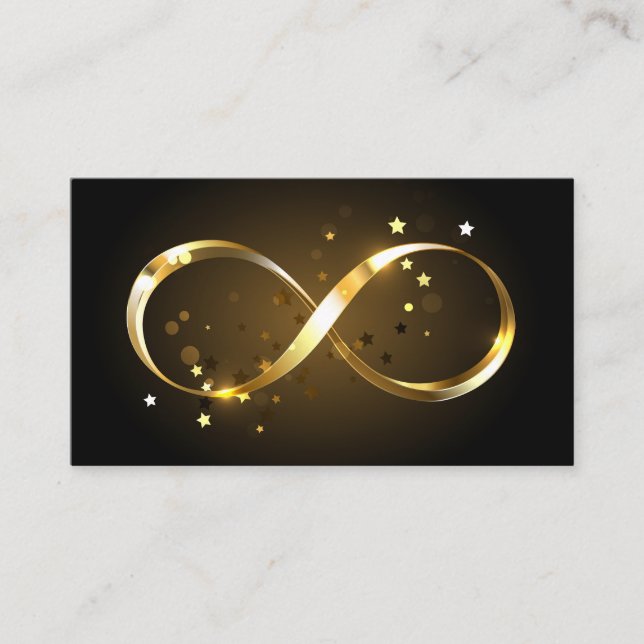 Tarjeta De Recomendación Símbolo de infinito dorado (Anverso)