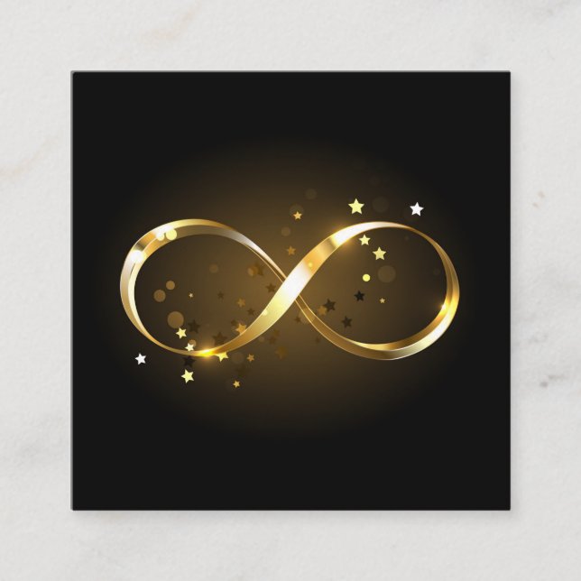 Tarjeta De Recomendación Símbolo de infinito dorado (Anverso)