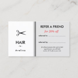 Tarjeta De Recomendación Simple elegant business light beauty salon