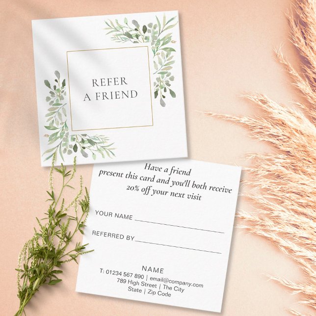 Tarjeta De Recomendación Simple Elegante (Subido por el creador)