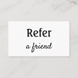 Tarjeta De Recomendación simple mínimo añadir el salón de la tienda de nomb