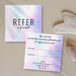 Tarjeta De Recomendación Simple Moderno Profesional Iridescente