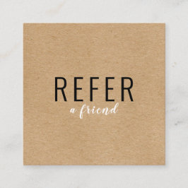 Tarjeta De Recomendación Simple Moderno Profesional Rústico Kraft