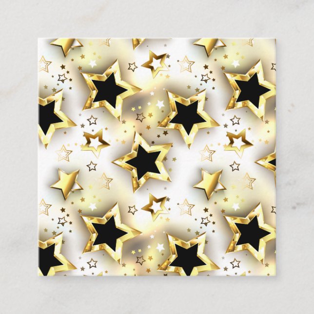 Tarjeta De Recomendación Sin inconvenientes de luz con estrellas de oro (Anverso)