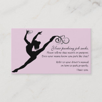 Tarjeta De Recomendación Su trabajo del estacionamiento chupa