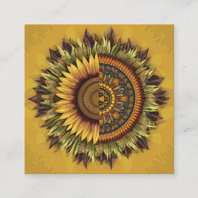 Tarjeta De Recomendación Sunflowers culturales: Belleza entretejida (Anverso)