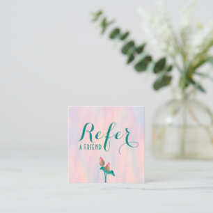 Tarjeta De Recomendación Terapia opalescente de Masaje de Flor Pastel Lotus